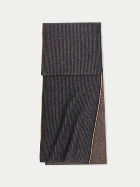 Waffle Knit Cashmere Scarf - One Size / charcoal / AK0259-75/1890