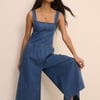 Dark Wash Denim Cropped Ralph Jumpsuit