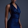 AKIRA Heartbreaker Rhinestone Mini Dress In Navy | Size 2X