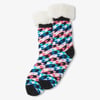Rainbow Houndstooth Women's Sherpa Lined Cabin Sock