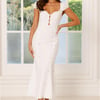 Oceanfront Dreams Midi Dress White