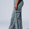 AKIRA Think About It Denim Cargo Pants | Light Blue | Size 1X