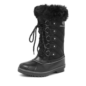 DREAM PAIRS Mid Calf Fur Snow Boots