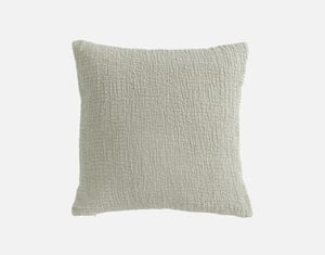 QE Home Crinkle Square Cushion Cover in Sage, Green, 17" x 17"