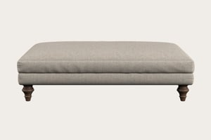 nkuku Deni Large Dining Footstool | Make To Order | Brera Linen Natural | No Colour