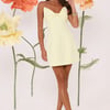 Refined Glow Strapless Mini Dress Yellow