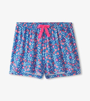 Women's Garden Flowers Polyknit Pajama Shorts