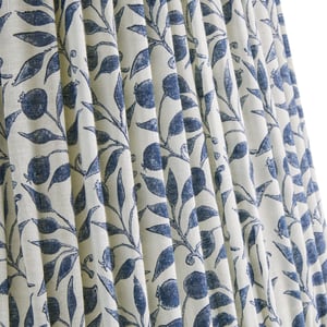 35cm straight empire shade in indigo Rosehip linen by Morris & Co.