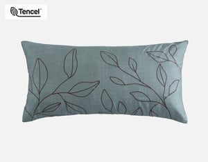 QE Home Appalachia Boudoir Pillow Cover, Botanical, Green, 24" x 12"