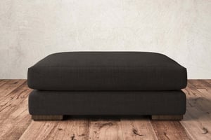 nkuku Guddu Dining Footstool | Make To Order | Grand | Brera Linen Natural