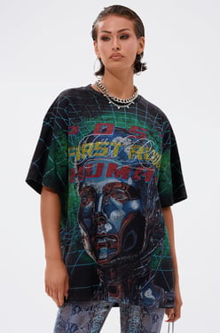 AKIRA Metaverse Oversized Graphic T-Shirt | Black | Size 1X
