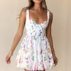 Enchanted Blooms Mini Dress White