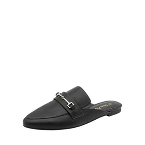 DREAM PAIRS Buckle Pointed Toe Flat Mules