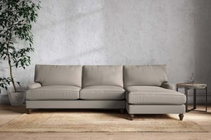 nkuku Marri Right Hand Chaise Sofa | Make To Order | Grand | Recycled Cotton Flax
