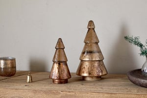 nkuku Konara Glass Tree | Christmas Decorations | Large | Gold Crackle