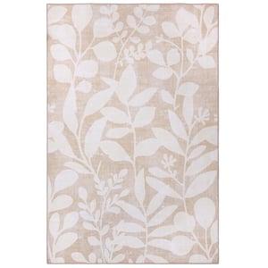 Eden Leaves Natural Eco-Washable Rug - 185x275cm