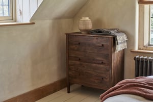 nkuku Anbu Acacia Chest Of Drawers | Bedroom Furniture | Washed Walnut | 220 x 240 cm