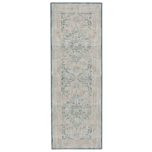 Classical Blue Eco-Washable Runner - 75x220cm