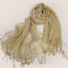 Linen Checkered Lightweight Scarf - Yellow / One Size