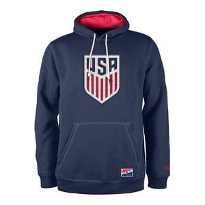 Men's New Era USMNT Corduroy Crest Navy Heathered Hoodie / 2X