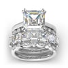Jeulia 4PC Asscher Cut Sterling Silver Ring Set