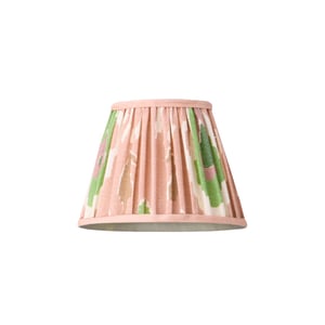 18cm pendant shade in blush Bokhara gathered linen by GP & J Baker