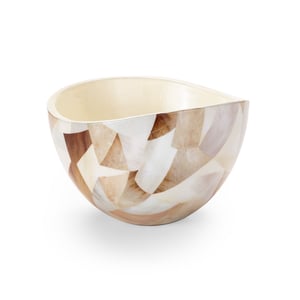 Jake Large Cream Wooden Bowl