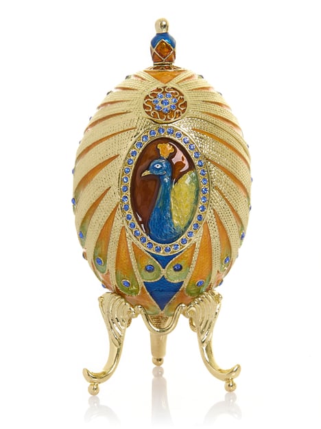 Colorful Peacock Faberge Egg