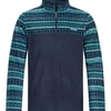 Weird Fish Gilbert 1/4 Zip Printed Microfleece Cedar Green Size L