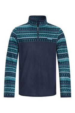 Weird Fish Gilbert 1/4 Zip Printed Microfleece Cedar Green Size XL