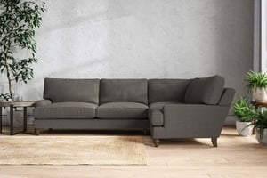 nkuku Marri Right Hand Corner Sofa | Make To Order | Grand | Brera Linen Granite