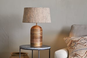nkuku Agua Grooved Table Lamp Base | Lamps | One Size | Natural