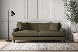 nkuku Deni Sofa | Make To Order | Grand | Recycled Cotton Moss