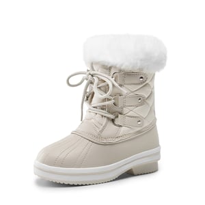 DREAM PAIRS Kids Faux Fur Winter Snow Boots