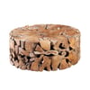 Teak Slice Coffee Table, Round