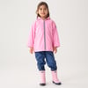 Girls Classic Pink Zip-Up Rain Jacket