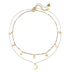 Moon and Star Jewelry Necklace Set Waterproof