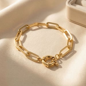 18ct Gold Plated Paperclip Bracelet