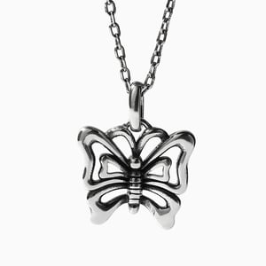 Jeulia "Fly Me to the Sky" Butterfly Sterling Silver Necklace