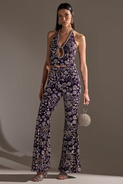 AKIRA Queen Of Everything Rhinestone Trouser Pants | Size 1X