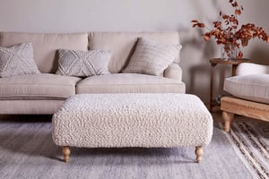 nkuku Otas Teddy Ottoman | Seating | One Size | Off White