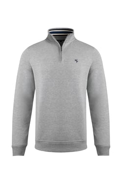 Weird Fish Archer Eco WF Branded 1/4 Zip Sweatshirt Grey Marl Size 3XL