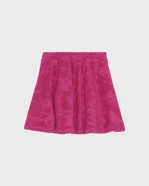 Vilebrequin - Girls Terry Jacquard Skirt Roses - Skirt - Glamy - Red - Size 14