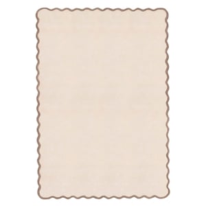 Scalloped Elsie Rug Natural/Brown - 200x290cm