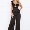 Fabulously Flirty One Shoulder Jumpsuit Black