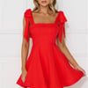 Beach Picnic Mini Dress Red