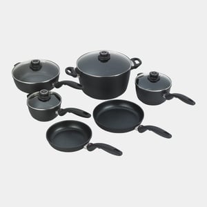 XD Nonstick 10-Piece Set - 10-Piece / 8" Fry Pan + 9.5" Fry Pan with Lid + 3.2 qt Saute Pan with Lid + 1.4 qt Saucepan with Lid + 2.2 qt Saucepan