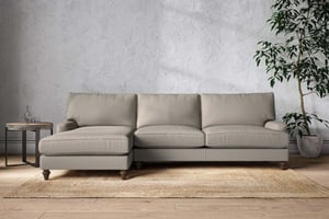 nkuku Marri Left Hand Chaise Sofa | Make To Order | Grand | Recycled Cotton Flax