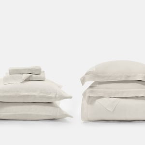 Signature Bedding Set King w/st pillowcases Moscato Beige Beach House Linen , Luxury Organic Bedding and Sheet Sets , PROSSIONI