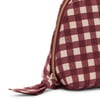 Burgundy Gingham Crescent Large Makeup Bag